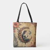 Zonnebloem Halve Maan Koningin Tote Bag (Achterkant)