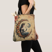 Zonnebloem Halve Maan Koningin Tote Bag (Dichtbij)