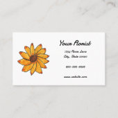 Zonnebloem Hand getekend Personaliseren Visitekaartje (Voorkant)