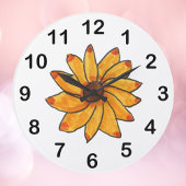 Zonnebloem Hand getrokken geel Grote Klok