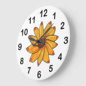 Zonnebloem Hand getrokken geel Grote Klok (Hoek)