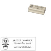 Zonnebloem Handgemaakt Rubberstempel (Gestempeld)