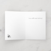 Zonnebloem Happy Bee Day Folie Verjaardag Kaart (Binnenlaag)