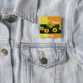 Zonnebloem - Happy Birthday Button (In situ)