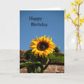 Zonnebloem Happy Birthday Card Kaart (Gele Bloem)
