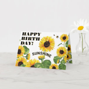 Zonnebloem Happy Birthday Kaart
