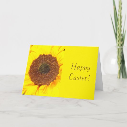Zonnebloem Happy Easter Wenskaart Feestdagen Kaart (Voorkant)
