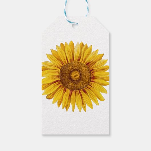  zonnebloem Happy Flower Cadeaulabel (Achterkant)