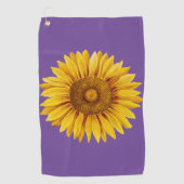  zonnebloem Happy Flower Golfhanddoek (Voorkant)