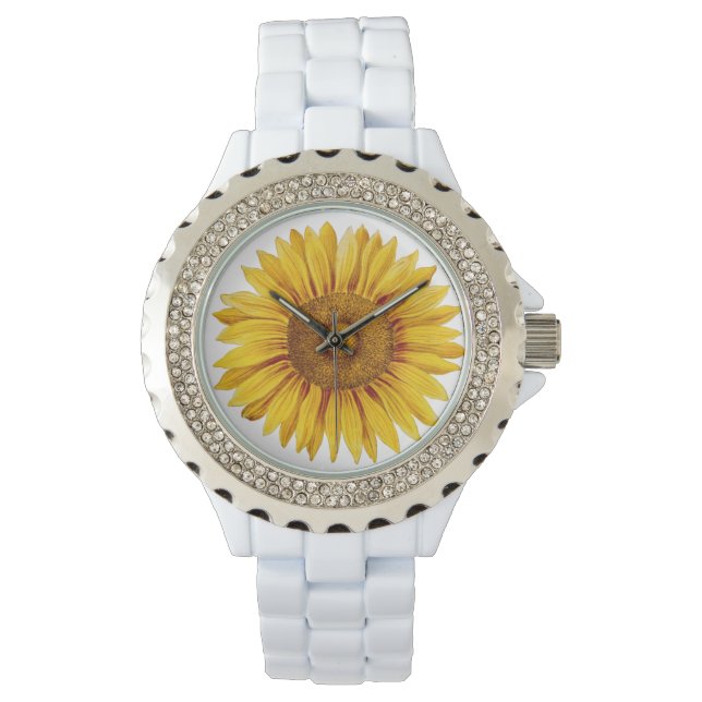  zonnebloem Happy Flower Horloge (Voorkant)