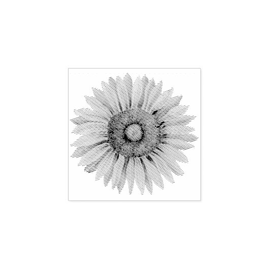 zonnebloem Happy Flower Rubberstempel (Afrduk)