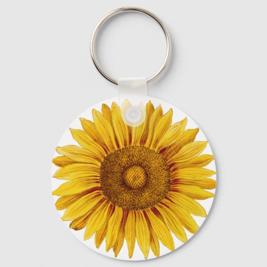  zonnebloem Happy Flower Sleutelhanger (Voorkant)