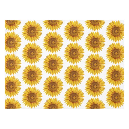  zonnebloem Happy Flower Tafelkleed (Voorkant (Horizontaal))