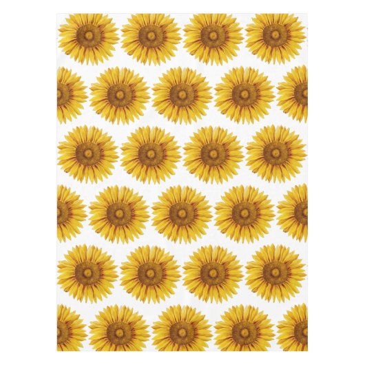  zonnebloem Happy Flower Tafelkleed (Voorkant)