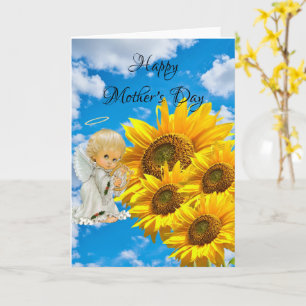 Zonnebloem Happy Moederdag Folded Wenskaart Kaart