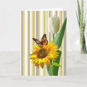 Zonnebloem Happy Moederdag Folded Wenskaart Kaart (Voorkant)