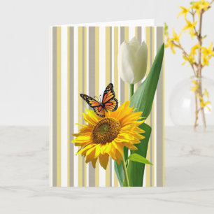 Zonnebloem Happy Moederdag Folded Wenskaart Kaart
