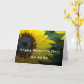 Zonnebloem Happy Moederdag Persoonlijke tekst Kaart (Gele Bloem)