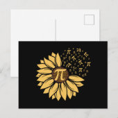 Zonnebloem Happy Pi Day Briefkaart (Voorkant / Achterkant)