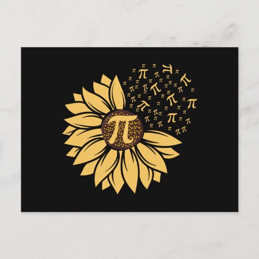 Zonnebloem Happy Pi Day Briefkaart (Voorkant)