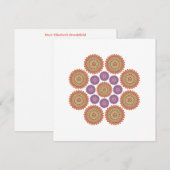 Zonnebloem Harmony Note Kaart in Sinaasappel en Pa Notitiekaartje (Voorkant / Achterkant)