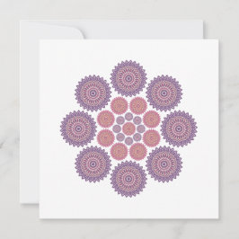 Zonnebloem Harmony Note Kaart in Violet en Roos Notitiekaartje