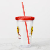 Zonnebloem Hart Acryl Tumbler Drinkbeker (Links)