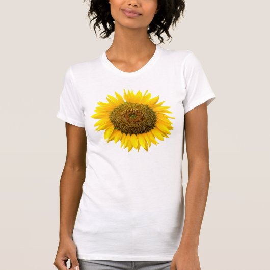 Zonnebloem, hart binnenin / Damecamisole (gemontee T-shirt (Voorkant)