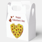 Zonnebloem Hart Favor Box Bedankdoosjes (Open)