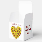 Zonnebloem Hart Favor Gift Box Bedankdoosjes (Geopend)
