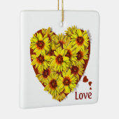 Zonnebloem Hart Ornament (Rechts)