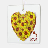 Zonnebloem Hart Ornament (Links)