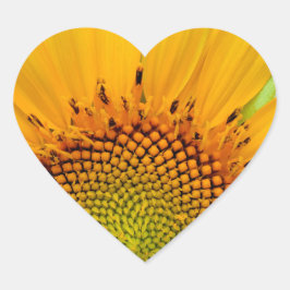 Zonnebloem Hart Sticker