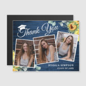 Zonnebloem Hartelijk dank 3 FOTO Afstuderen Magnet (Voorkant / Achterkant)