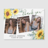 Zonnebloem Hartelijk dank 3 FOTO Afstuderen Magnet (Voorkant)