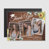 Zonnebloem Hartelijk dank 3 FOTO Afstuderen Magnet (Voorkant / Achterkant)