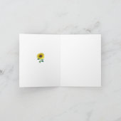 Zonnebloem Hartelijk dank Bedankkaart (Binnen)