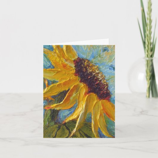 Zonnebloem Hartelijk dank Bedankkaart (Voorkant)