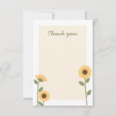 Zonnebloem Hartelijk dank Bedankkaart (Voorkant)