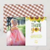 Zonnebloem Hartelijk dank, foto! Kaart (Voorkant / Achterkant)