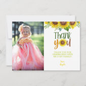 Zonnebloem Hartelijk dank, foto! Kaart (Voorkant)
