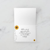 Zonnebloem Hartelijk dank Kaart (Binnen)