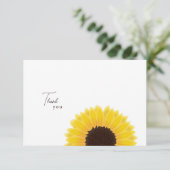 Zonnebloem Hartelijk dank RSVP Kaartje (Staand voorkant)