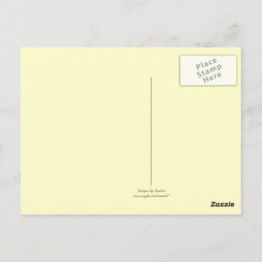 Zonnebloem Hartelijk dank, Stripe Border Briefkaart (Achterkant)