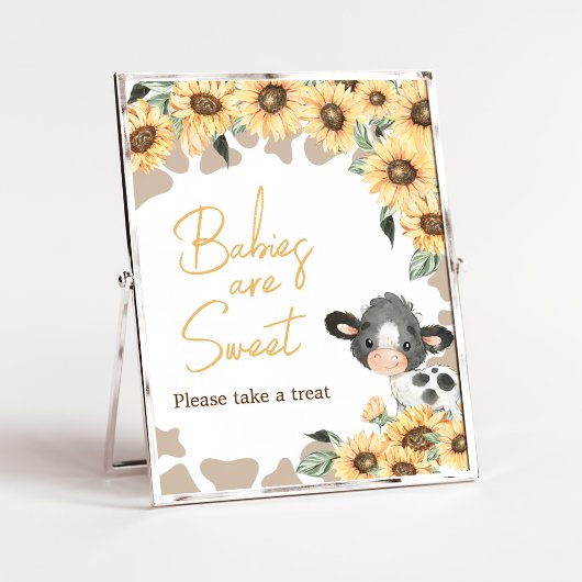 Zonnebloem Heilige Koe Baby shower Baby's zijn zoe Poster