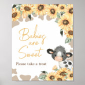 Zonnebloem Heilige Koe Baby shower Baby's zijn zoe Poster (Voorkant)