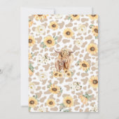 Zonnebloem Heilige Koe Baby shower Kaart (Achterkant)