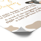 Zonnebloem Heilige Koe Baby shower Late Night Luie Poster (Hoek)