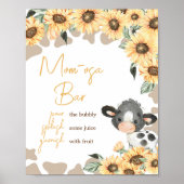Zonnebloem Heilige Koe Baby shower Moeder Osa Bar Poster (Voorkant)