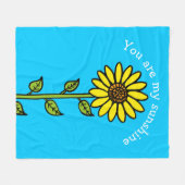 Zonnebloem Helder Kleurrijk Plezier Gepersonalisee Fleece Deken (Voorkant (Horizontaal))